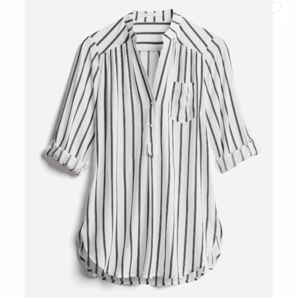 Mackenzie Split Neck Henley Top - size M